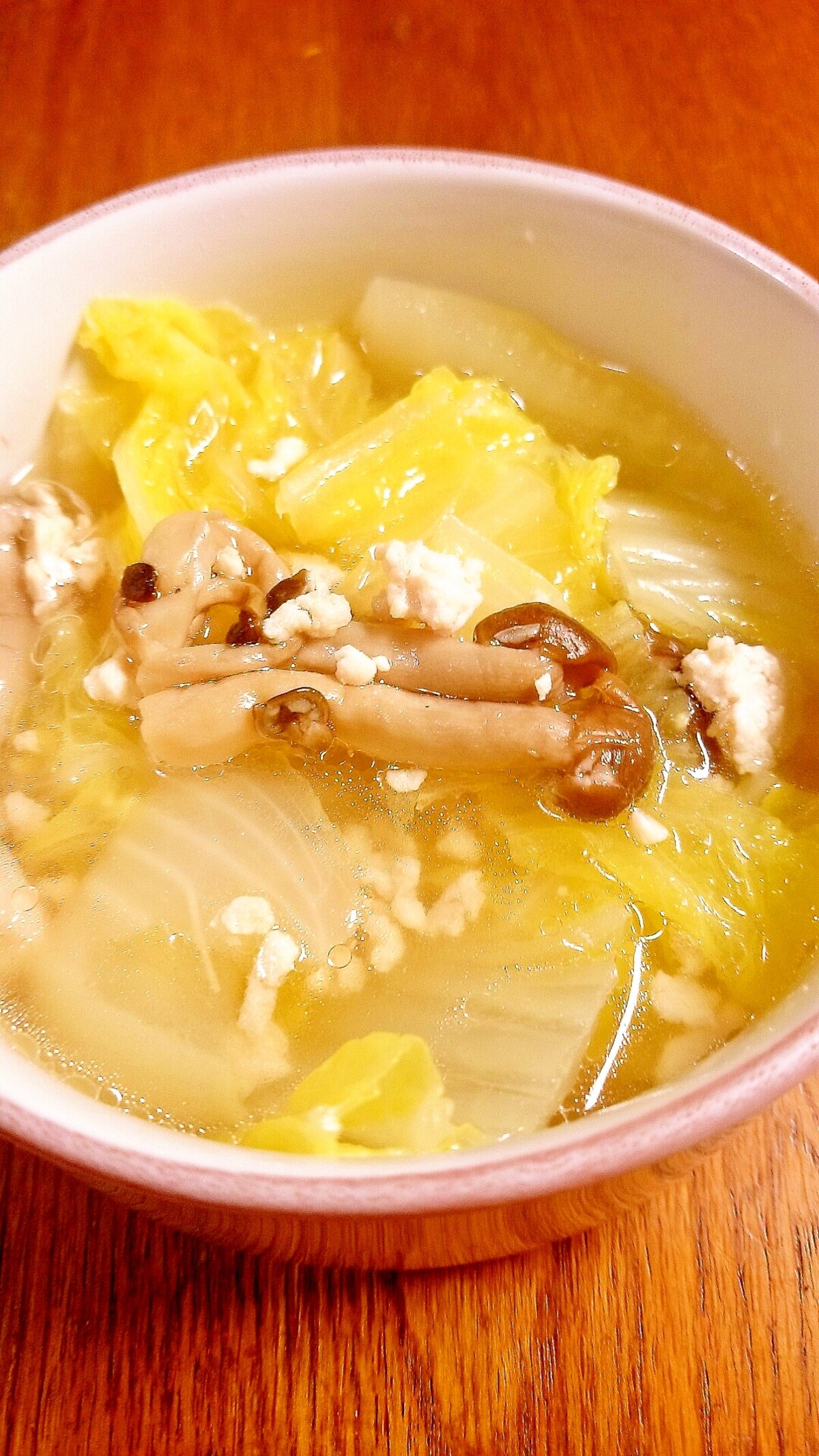 鶏ひき肉スープと白菜の和風スープ レシピ 作り方 By ねここ25 楽天レシピ 鶏ひき肉スープと白菜の和風スープ レシピ 作り方 By ねここ25 楽天レシピ